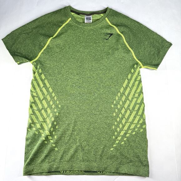 Gymshark Other - Gym Shark Sz M Seamless Ventilating Perforation Work Out T Shirt Green